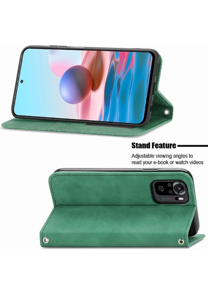 Redmi Not 10 Için Kılıf 4g Darbeye Deri Kılıf Basit Iş Cüzdan (Yurt Dışından) indirimleri