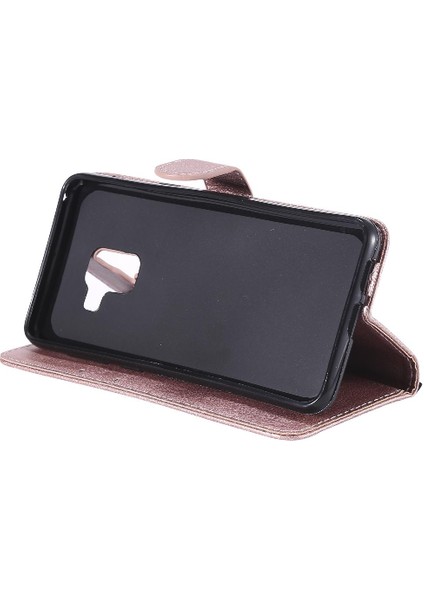 Kart Yuvası ile Samsung Galaxy A8 2018 Için Flip Case Yüksek Kalite Deri (Yurt Dışından)