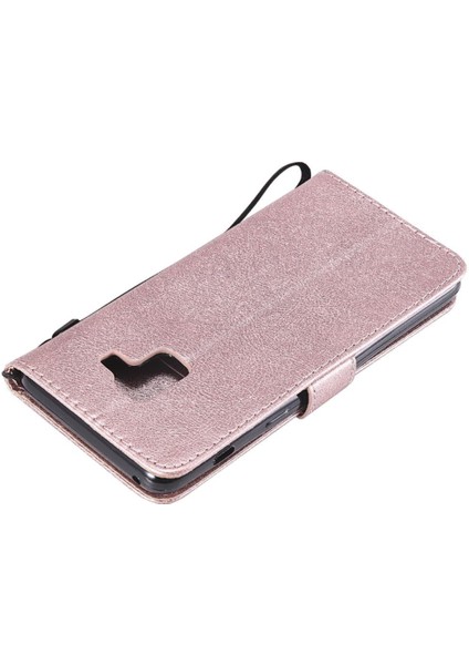 Kart Yuvası ile Samsung Galaxy A8 2018 Için Flip Case Yüksek Kalite Deri (Yurt Dışından)