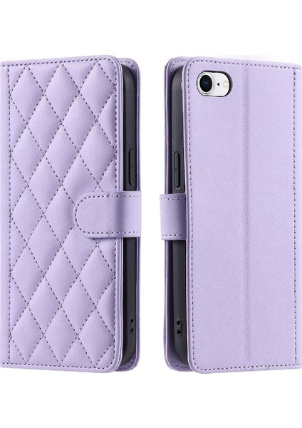 Iphone 7/8 Kafes El Kayışı Manyetik Kapak Için Telefon Kılıfı Folyo Cüzdan (Yurt Dışından)