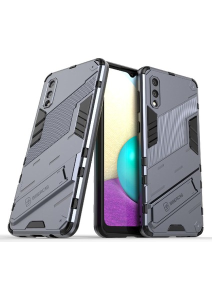 Samsung Galaxy A02 Kickstand Koruyucu Kapak Sağlam Askeri Kılıf (Yurt Dışından) indirimleri