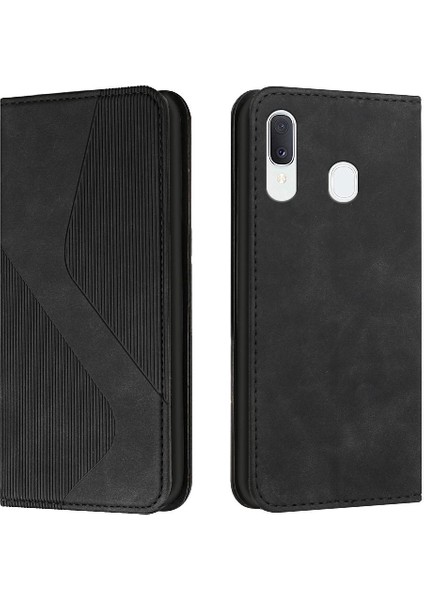 Samsung Galaxy A40 Için Kılıf Folio Kapak Cüzdan Kickstand Pu Deri Kart (Yurt Dışından)