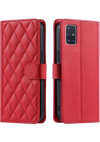 Telefon Kılıfı Için Samsung Galaxy A71 4g El Kayışı Kafes Flip Folio Cüzdan (Yurt Dışından)