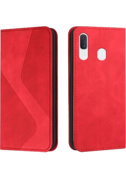Samsung Galaxy A40 Için Kılıf Folio Kapak Cüzdan Kickstand Pu Deri Kart (Yurt Dışından)