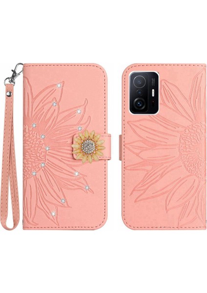 Xiaomi 11T/11T Pro Telefon Kılıfı Kart Tutucu Pu Deri Kapak Çevirin (Yurt Dışından)