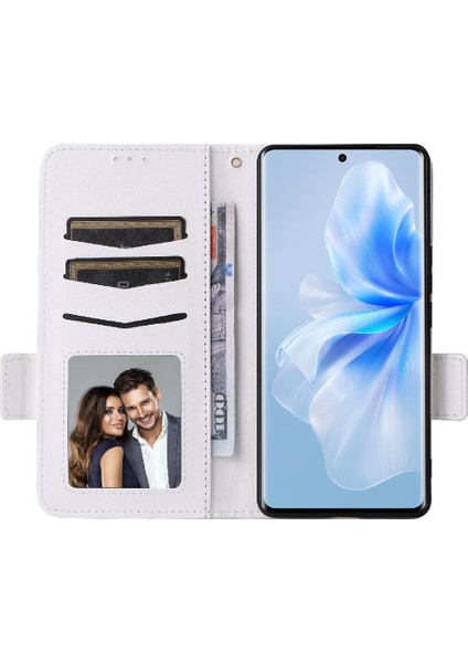 Vivo V30 Cüzdan Manyetik Yan Toka Pu Deri Kart Yuvaları Tutucu Için Kılıf (Yurt Dışından)