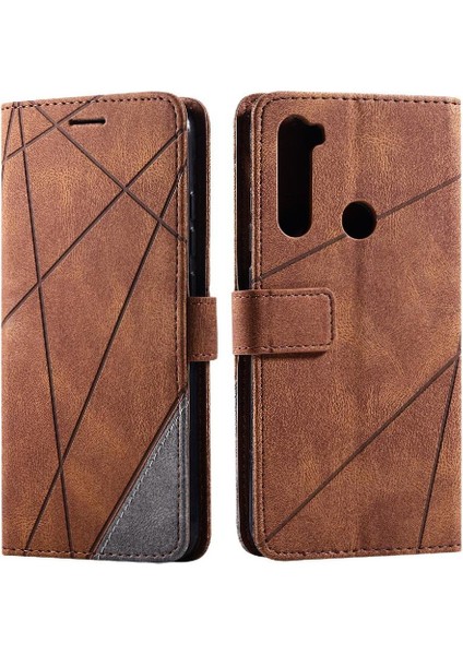Xiaomi Redmi Not 8 Için Kılıf Manyetik Kart Tutucu Kickstand Darbeye Pu (Yurt Dışından)