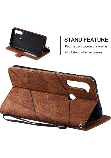 Xiaomi Redmi Not 8 Için Kılıf Manyetik Kart Tutucu Kickstand Darbeye Pu (Yurt Dışından) modelleri