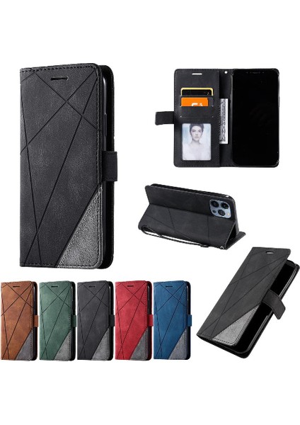 IPhone 14 Için Kılıf Pro Max Kart Tutucu Kickstand Darbeye Cüzdan Flip Pu (Yurt Dışından)