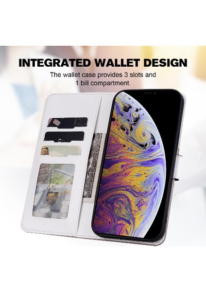 Iphone Xs Max Flip Kapak Darbeye Deri Kılıf Cüzdan Basit (Yurt Dışından)