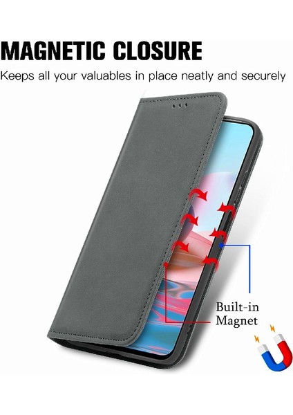 Redmi Not 10 Için Kılıf 4g Darbeye Deri Kılıf Basit Iş Cüzdan (Yurt Dışından) indirimleri