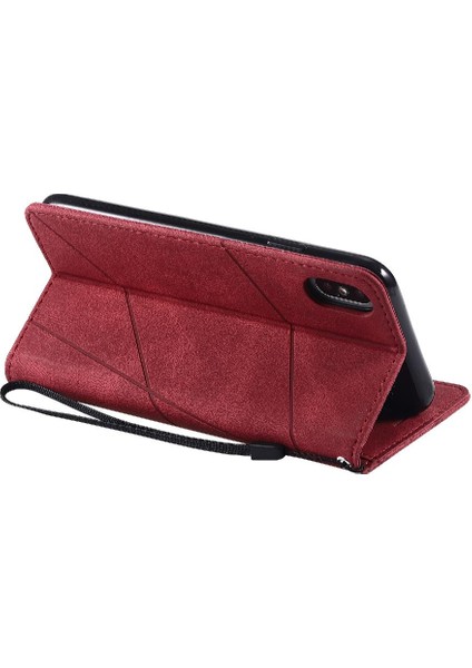 IPhone Xs Max Pu Deri Kart Tutucu Kickstand Manyetik Cüzdan (Yurt Dışından)