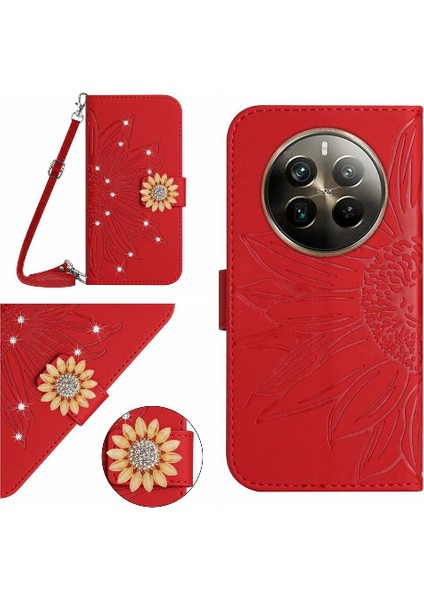 Uzun Bir ile Realme 12 Pro Artı Ayçiçeği Kickstand Koruyucu Kılıf (Yurt Dışından)
