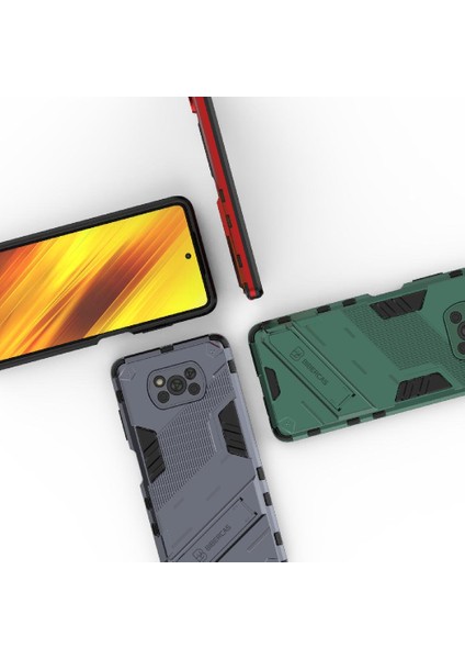 Xiaomi Poco X3 Nfc Koruyucu Kapak Için Kılıf Kickstand Sağlam Askeri (Yurt Dışından) modelleri