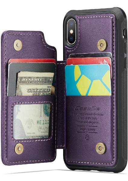 IPhone Xs Max Kickstand Rfıd Engelleme Ince Kılıf Pu (Yurt Dışından)