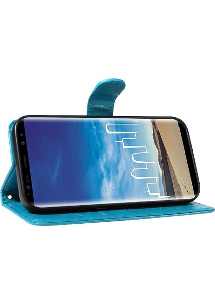 El Kayışı Kabartmalı Kelebek Cüzdan ile Samsung Galaxy Not 8 Için Kılıf (Yurt Dışından)