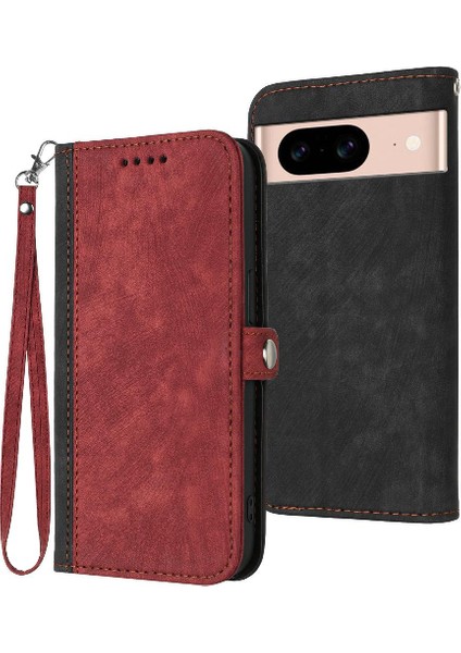 Kart Yuvası Standı ile Google Piksel 8A Için Kılıf Flip Folio Kitap Kickstand Pu (Yurt Dışından)