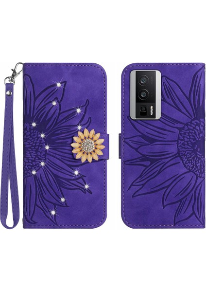 Xiaomi Poco F5 Pro Telefon Kılıfı Için Kılıf Darbeye Tpu Kabuk Pu Deri (Yurt Dışından)