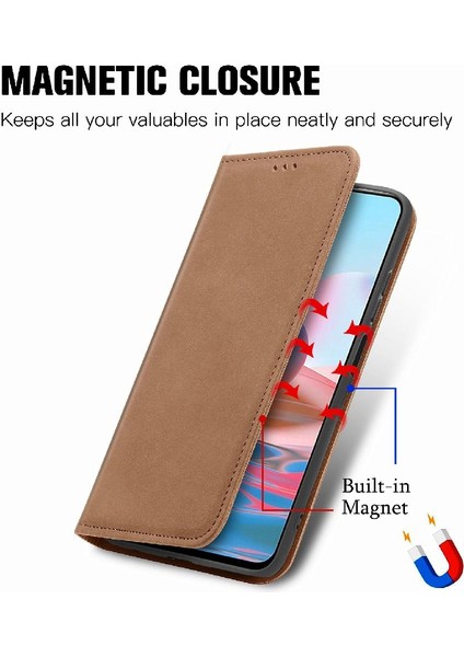 Redmi Not 10 Için Kılıf 4g Darbeye Deri Kılıf Basit Iş Cüzdan (Yurt Dışından) indirimleri