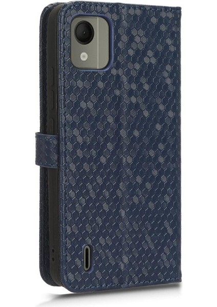 Nokia C110 4g Manyetik Toka Deri Cüzdan Kapak Geometrik (Yurt Dışından)