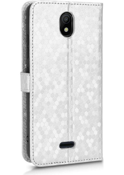 Nokia C100 Için Geometrik Desen Deri Cüzdan Kapak Manyetik Toka (Yurt Dışından) modelleri