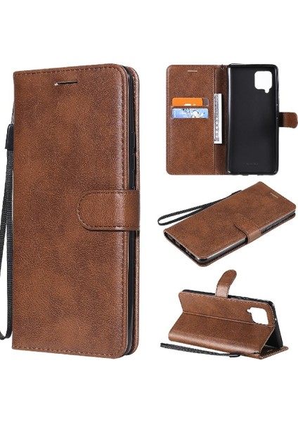 Samsung Galaxy Flip 5g Klasik Düz Renk Iş Cüzdan Için Flip Case (Yurt Dışından)