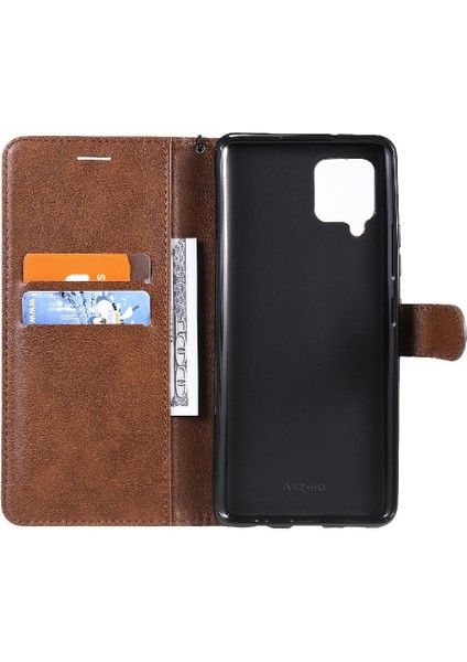 Samsung Galaxy Flip 5g Klasik Düz Renk Iş Cüzdan Için Flip Case (Yurt Dışından)