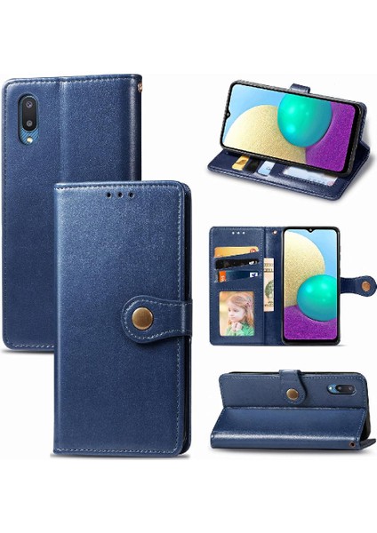 Samsung Galaxy A02 Cüzdan Fonksiyonu Flip Kapak Zarif Iş Için Kılıf (Yurt Dışından)