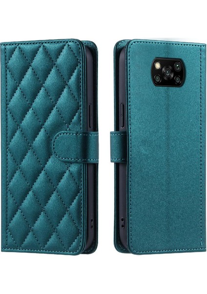 Telefon Kılıfı Için Xiaomi Poco X3/x3 Pro/x3 Nfc El Kayışı Manyetik Kart Flip (Yurt Dışından)
