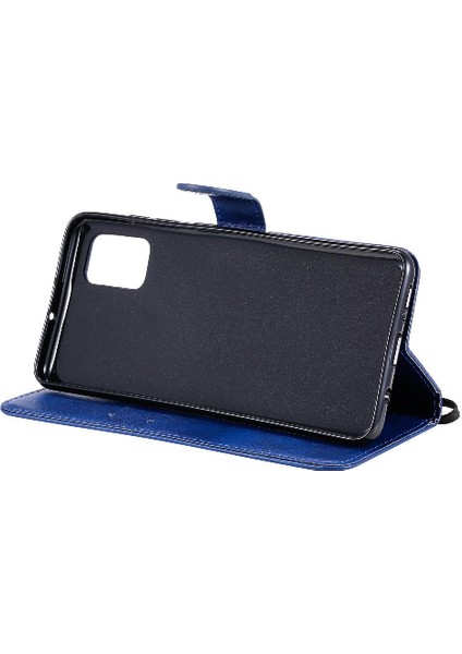 Samsung Galaxy A51 4g Için Flip Case Yüksek Kalite Deri Klasik Katı (Yurt Dışından)