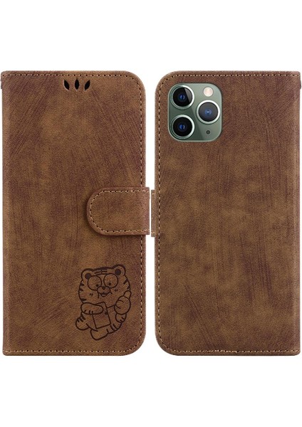 Iphone 11 Için Kılıf Pro Max Kart Cep Tutucu Kapak Cüzdan Kılıf Kabartmalı (Yurt Dışından)