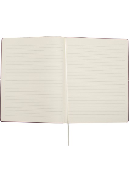 Kuka Vegan Deri Esnek Kapaklı Lastikli Planlayıcı Çizgili Not Defteri 19 x 25 cm Fuşya fırsatları