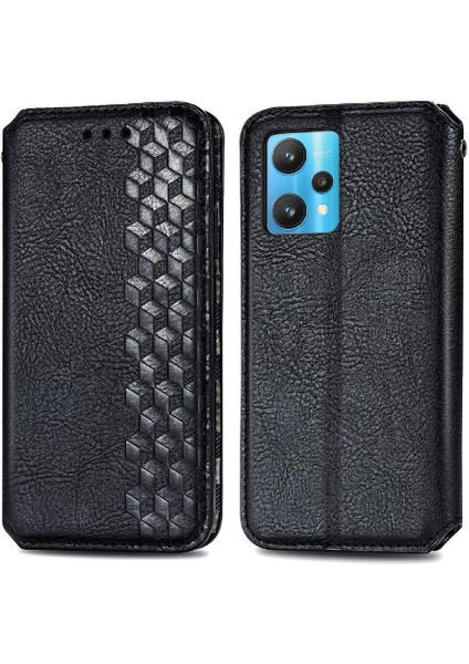 Oppo Realme 9 Pro Cüzdan Fonksiyonu Için Kılıf Deri Kılıf Moda Tasarımı (Yurt Dışından)