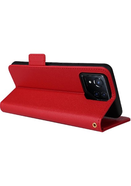 Asus Rog Telefon 8 Pu Deri Yan Toka Cüzdan Manyetik Kart (Yurt Dışından)