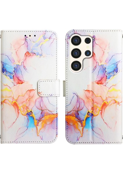 Samsung Galaxy S24 Ultra 5g Pu Deri Cüzdan Mermer Desen (Yurt Dışından)