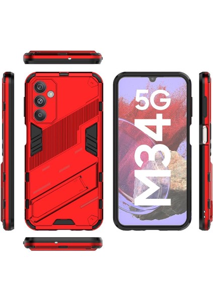 Samsung Galaxy M34 5g Koruyucu Kapak Için Kickstand Sağlam Askeri (Yurt Dışından)