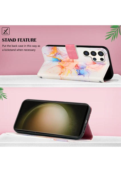 Samsung Galaxy S24 Ultra 5g Pu Deri Cüzdan Mermer Desen (Yurt Dışından)