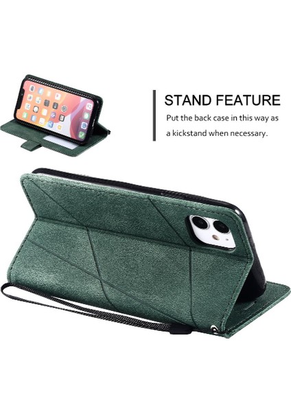 IPhone 11 Için Kılıf Cüzdan Flip Folio Kart Tutucu Kickstand Manyetik Pu (Yurt Dışından)