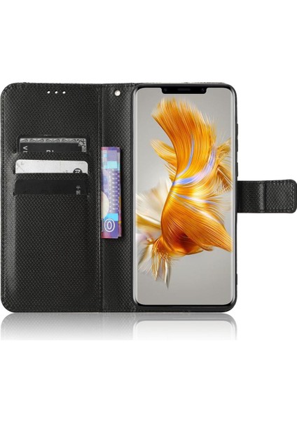 Huawei Mate 50 Pro Için Kılıf Kart Tutucu Kapak Kickstand Manyetik Cüzdan (Yurt Dışından)