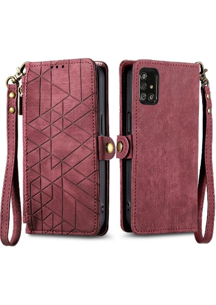 Samsung Galaxy A71 5g Için Flip Case Deri Kılıf Cüzdan Darbeye Basit (Yurt Dışından)