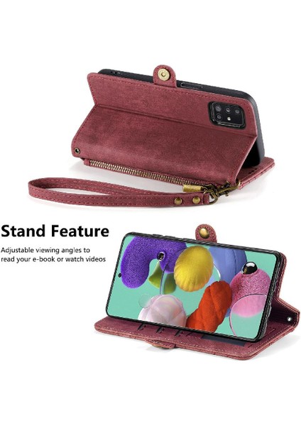 Samsung Galaxy A71 5g Için Flip Case Deri Kılıf Cüzdan Darbeye Basit (Yurt Dışından)