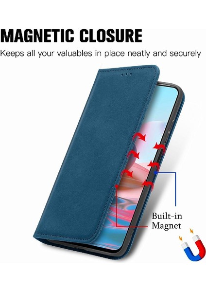 Redmi Not 10 Için Kılıf 4g Darbeye Deri Kılıf Basit Iş Cüzdan (Yurt Dışından) fırsatları
