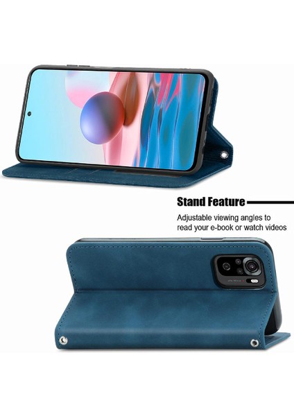 Redmi Not 10 Için Kılıf 4g Darbeye Deri Kılıf Basit Iş Cüzdan (Yurt Dışından) indirimleri