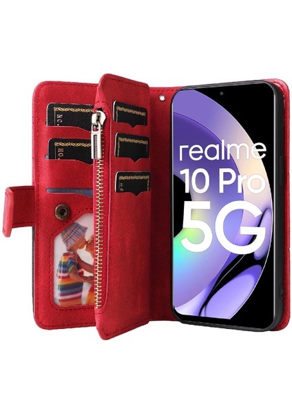 Realme 10 Pro 5g Kickstand Koruyucu Dokuz Kart Yuvaları Iki Renkli (Yurt Dışından)