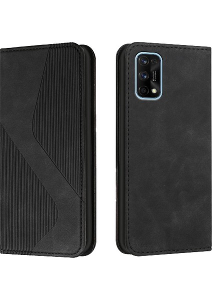 Realme 7 Pro Pu Deri Manyetik Cüzdan Için Kılıf Kickstand Kart Yuvaları Flip (Yurt Dışından)