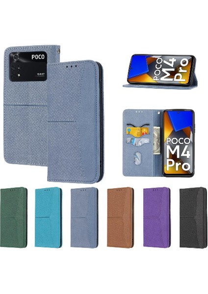 Xiaomi Poco M4 Pro 4g Flip Folio Kitap Pu Deri Kapak El Kartı (Yurt Dışından)