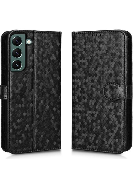 Samsung Galaxy S21 5g Için Kılıf Deri Cüzdan Kapak Geometrik Desen (Yurt Dışından)