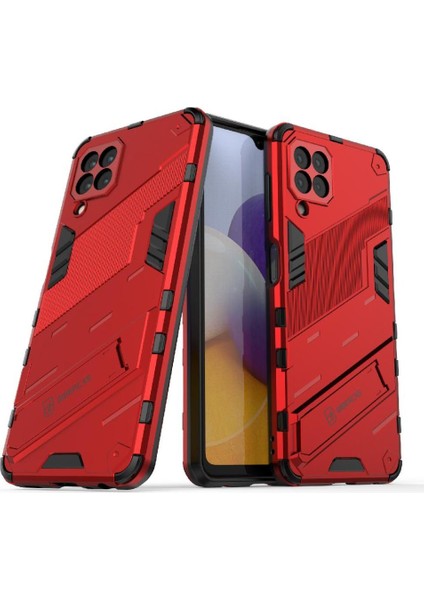 Samsung Galaxy A22 4g Kickstand Koruyucu Kapak Sağlam Askeri Için Kılıf (Yurt Dışından)