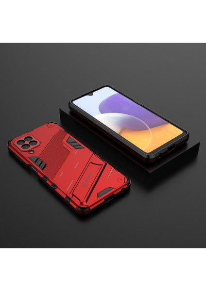 Samsung Galaxy A22 4g Kickstand Koruyucu Kapak Sağlam Askeri Için Kılıf (Yurt Dışından)