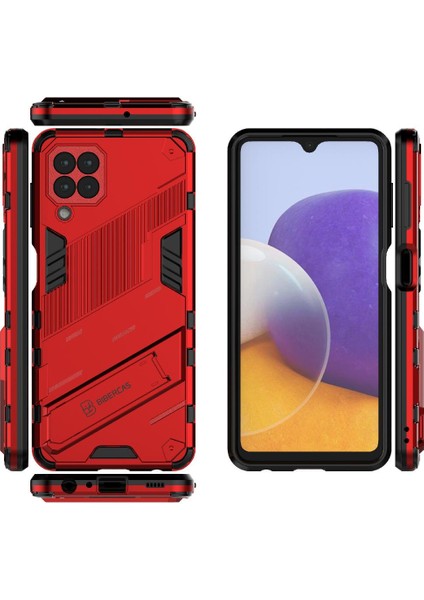 Samsung Galaxy A22 4g Kickstand Koruyucu Kapak Sağlam Askeri Için Kılıf (Yurt Dışından)